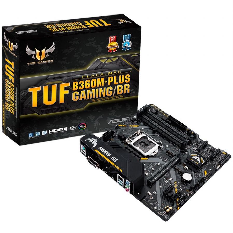 Placa-Me Asus TUF B360M-Plus Gaming/BR, Intel LGA 1151, mATX, DDR4