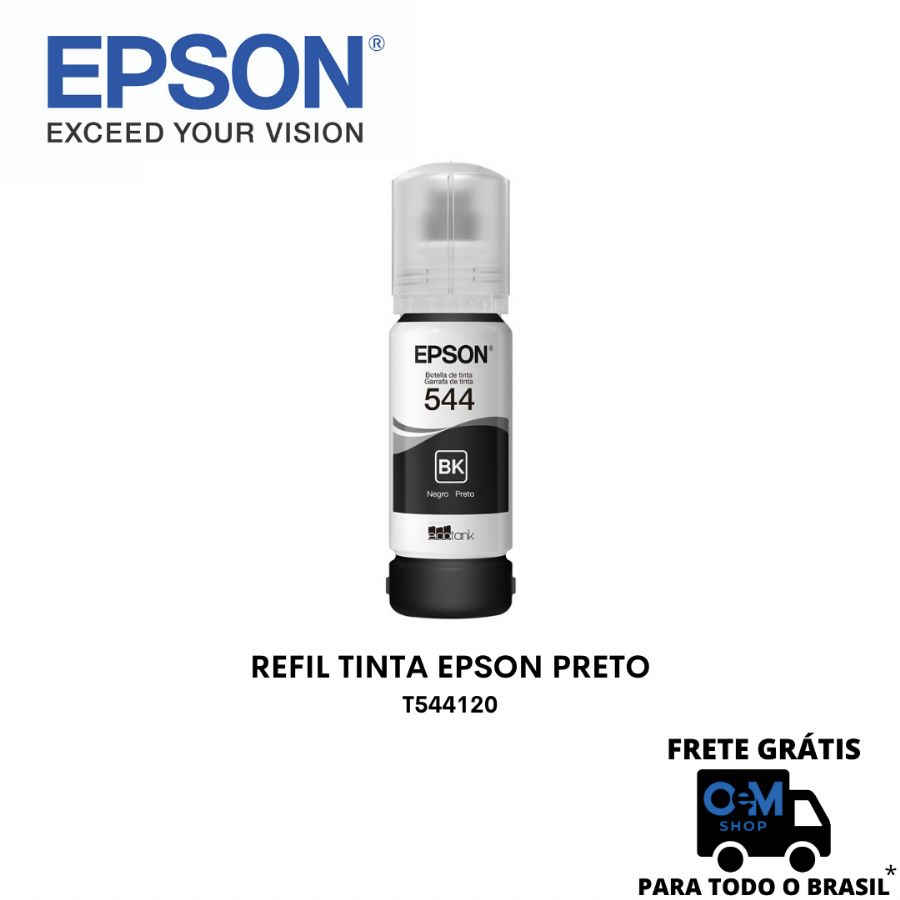 Refil de Tinta EPSON, Preto - T544120-AL