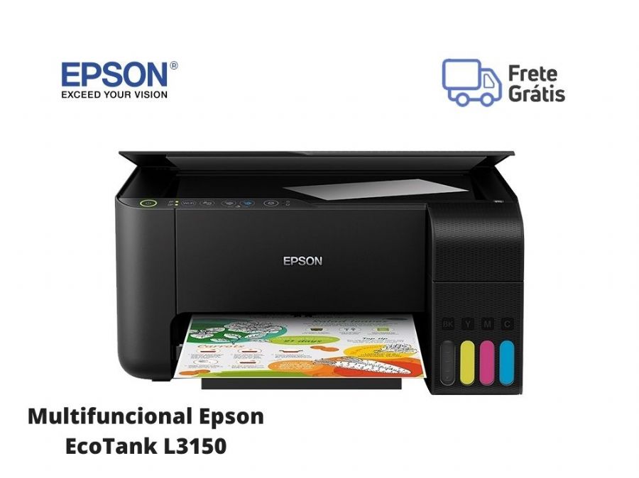 Multifuncional Epson L3150 Tanque de Tinta com Wifi Bivolt - C11CG86302