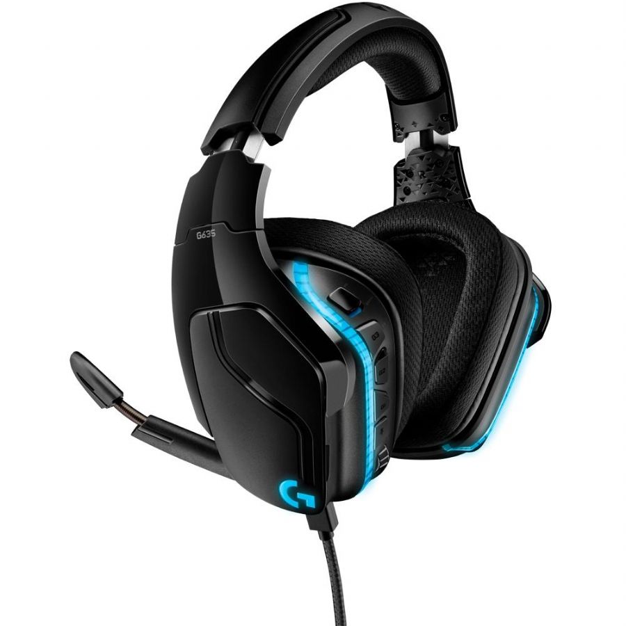 Headset Gamer Logitech G635, RGB, Som Surround 7.1, Drivers Pro-G de 50mm - 981-000748