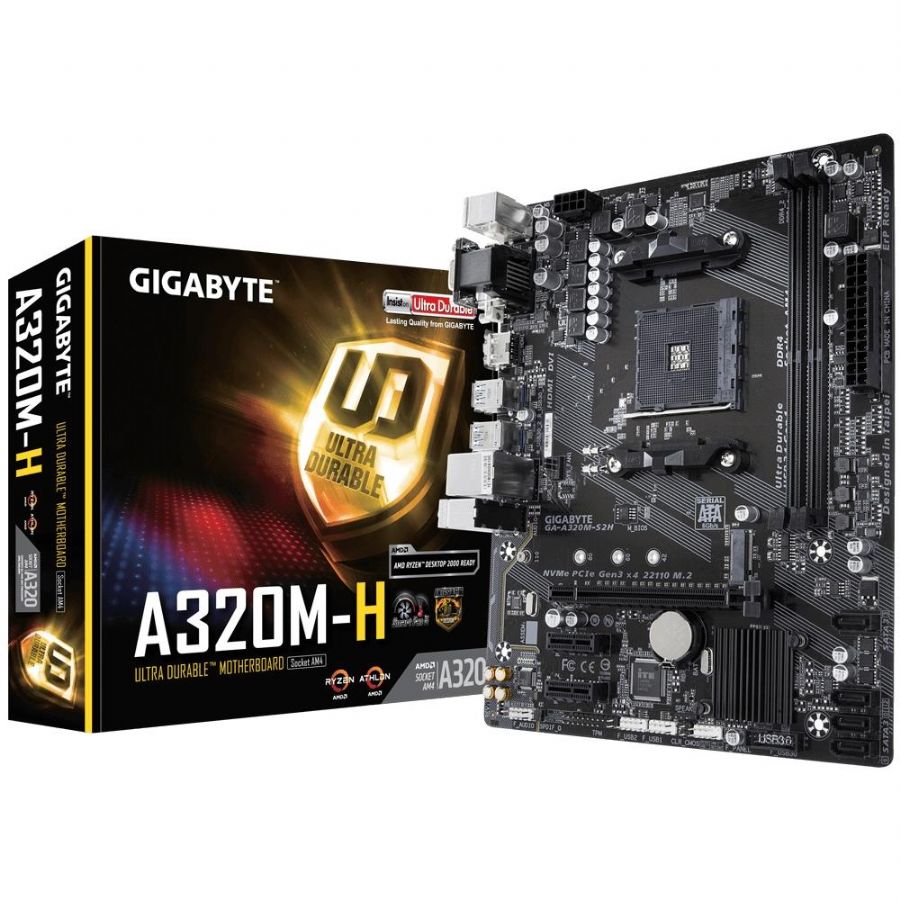 Placa-Me Gigabyte GA-A320M-H, AMD AM4, mATX, DDR4