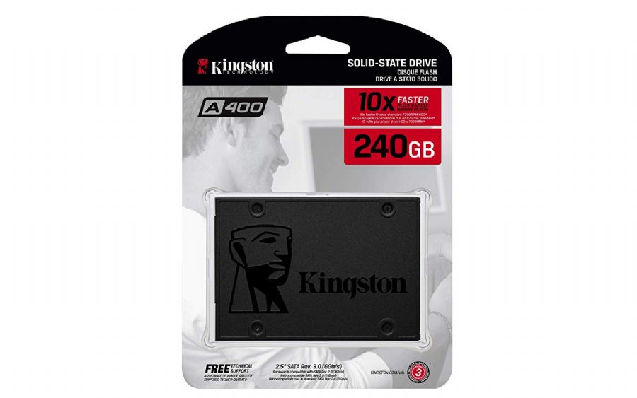 SSD Kingston A400, 240GB, SATA, Leitura 500MB/s, Gravao 350MB/s - SA400S37/240G